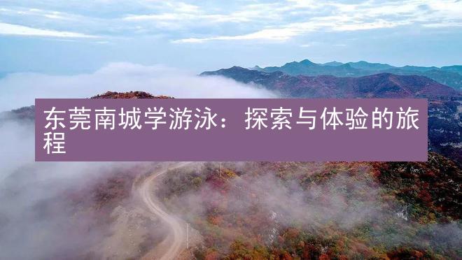 东莞南城学游泳：探索与体验的旅程