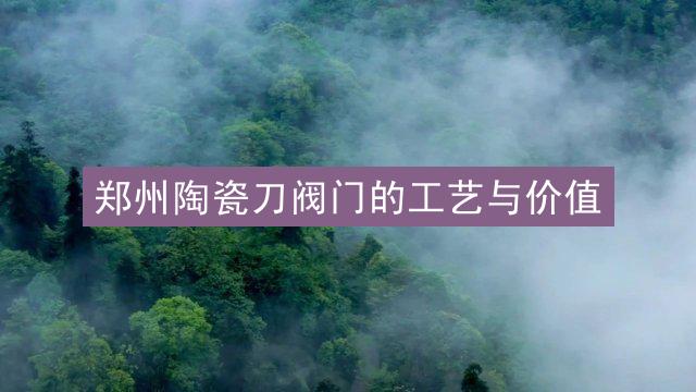 郑州陶瓷刀阀门的工艺与价值