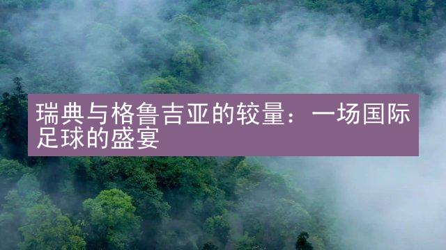 瑞典与格鲁吉亚的较量：一场国际足球的盛宴